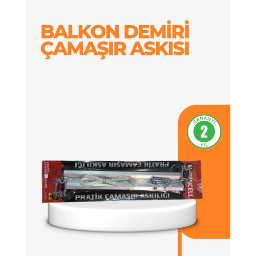 BFS 25x60 cm Çamaşır Askılığı Kare Balkon Demiri İçin Dayanıklı Tasarım