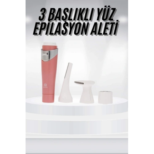 BFS 3 Başlıklı Yüz Kaş Epilasyon Aleti Değiştirilebilir Başlık Hassas Ciltlere Uygun