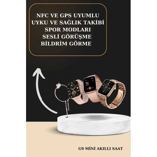 BFS 3 Kordonlu Pembe Amoled Ekran Akıllı Saat ve Yeni Nesil Pro Kablosuz Bluetooth Kulaklık ANC/ENC