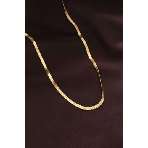 BFS 316L Çelik Altın Renk 60 cm İtalyan Zincir Kolye