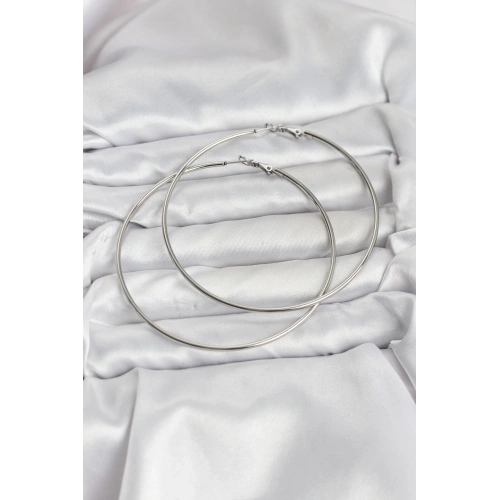 BFS 316L Çelik Gümüş Renk 75 mm Halka Küpe