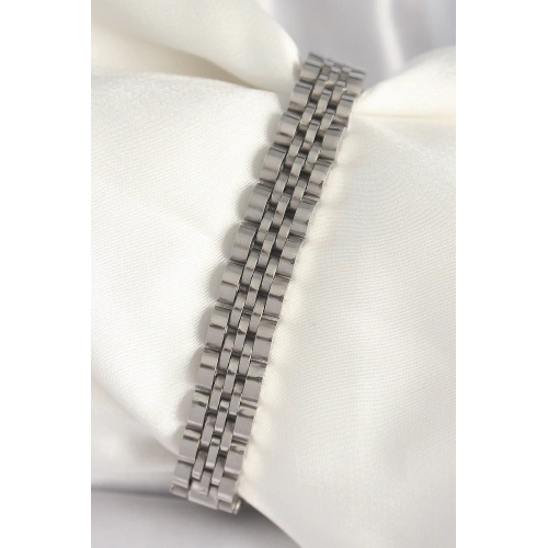 BFS 316L Çelik Gümüş Renk Zincir Model Erkek Bileklik