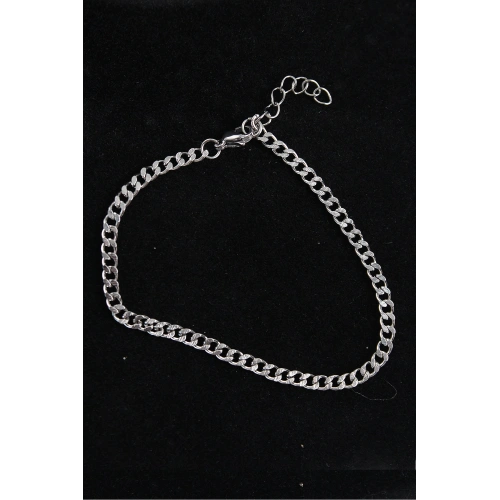 BFS 316L Çelik İnce Klasik Model Gümüş Renk Erkek Bileklik