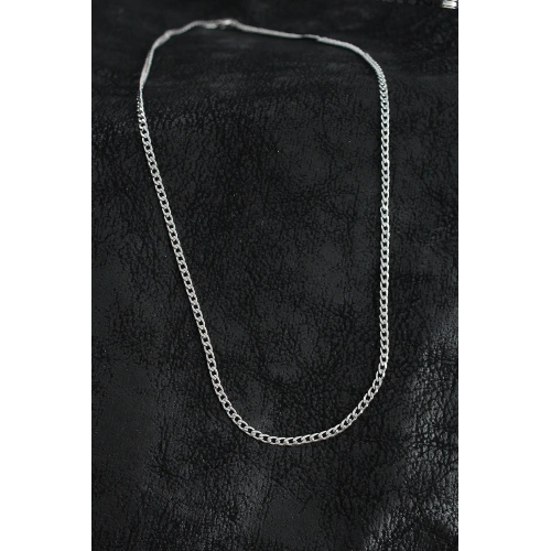 BFS 316L Çelik İnce Klasik Zincir Model Gümüş Renk Erkek Kolye