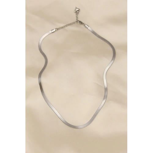 BFS 316L Çelik Silver Renk 45 cm İtalyan Zincir Model Kadın Kolye