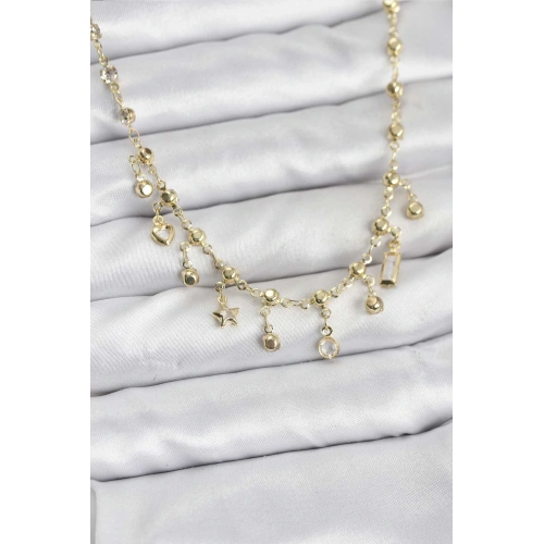 BFS 316L Çelik Zincir Gold Renk Kolye