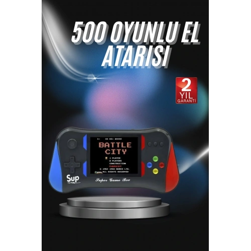 BFS 3.5 İnç 500ü 1 Arada Klasik Oyun Konsolu Nostalji Oyunlu Atari
