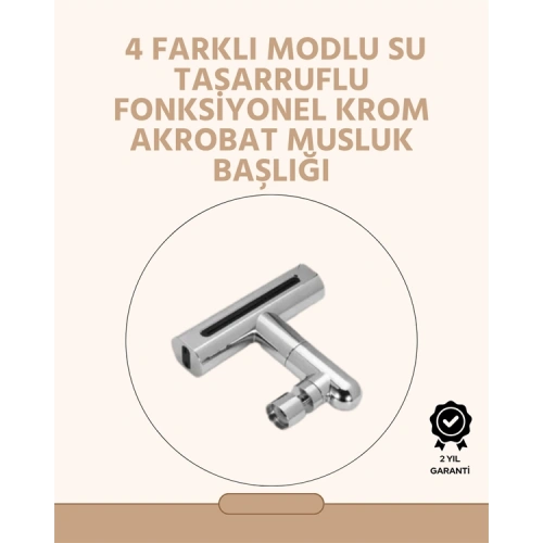 BFS 360° Dönüşlü Su Akışı Başlığı | 4ü 1 Arada Kullanım
