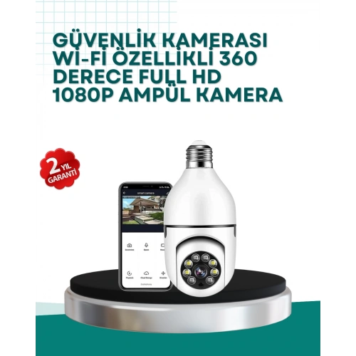 BFS 360° Panoramik Görüntüleme Sunan Ampul Tipi Güvenlik Kamerası