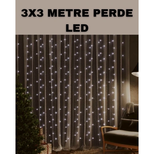 BFS 3x3 LED Şelale Perde Işık Kutlama ve Dekor Aydınlatması