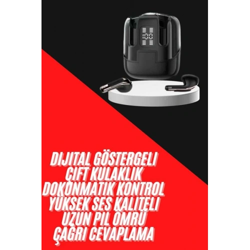 BFS 4 Adet Çift Kulaklık Dijital Göstergeli Yüksek Ses Kaliteli Bluetooth Kulaklık