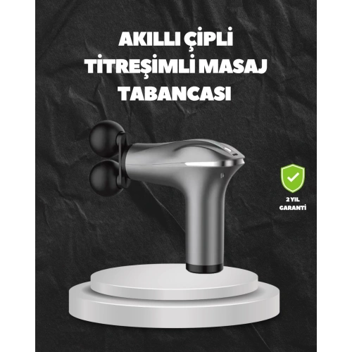 BFS 4 Başlıklı Şarjlı Masaj Tabancası Bel Sırt Boyun Bacak Kas Rahatlatıcı