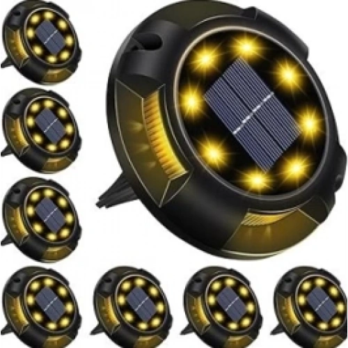 BFS 4lü Solar Panelli Kazıklı Zemin Solar Ledi 8+4 Led Gün Işığı