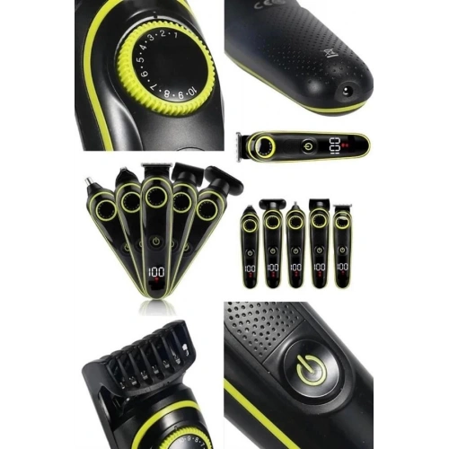 BFS 5 Başlıklı Şarjlı Tıraş Makinesi Kablosuz Saç Sakal Burun Tıraşına Uygun