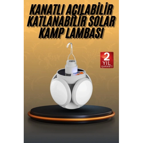 BFS 5 Kanatlı Bahçe Aydınlatma Led Askılı Solar Güneş Enerji Usb Sarjlı