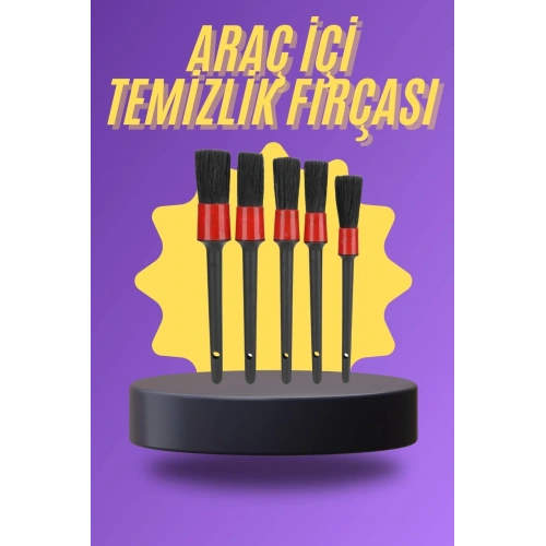 BFS 5 Parça Araç İçi Temizlik Fırçası Araç İçi-Dışı Temizleme Fırça Seti