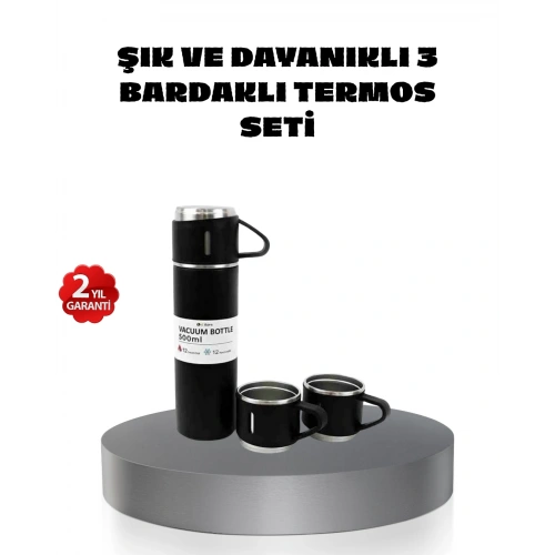 BFS 500 ml Paslanmaz Çelik Termos Seti – Sızdırmaz, Vakumlu, Isı Koruma Özellikli, Taşınabilir Termos