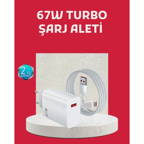 BFS 67 Watt Turbo Şarj Cihazı Motorola G30 G50 G60 G82 Uyumlu