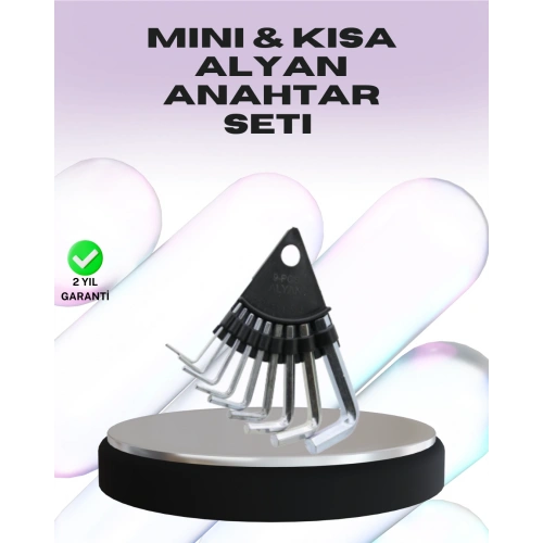 BFS 9 Parça Alyan Anahtar Seti Farklı Metrik Ölçü Pratik Taşıma