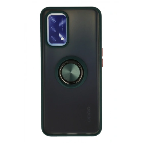 BFS   A74 4G Kılıf Montreal Yüzüklü Silikon Kapak - Yeşil