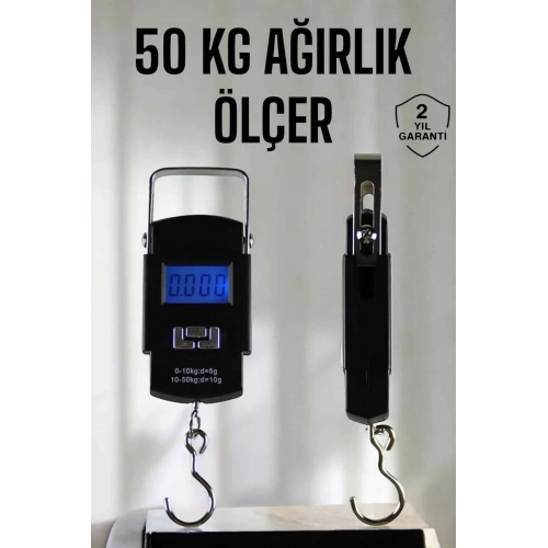 BFS Ağırlık Ölçer 50 Kg El Terazisi El Kantarı Pilli Led Ekran