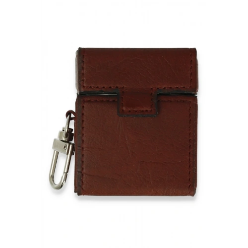 BFS  Airpods 2 (2.nesil) Deri Kılıf - Bordo