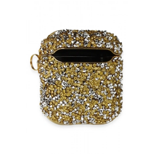 BFS  Airpods 2 (2.nesil) Mira Taşlı Kılıf - Gold