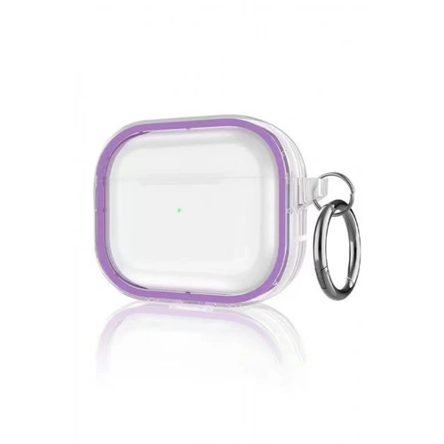 BFS  Airpods Pro 2 (2.nesil) Shiny Şeffaf Kılıf - Mor