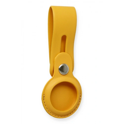 BFS  Airtag Askılı Deri Kılıf - Sarı