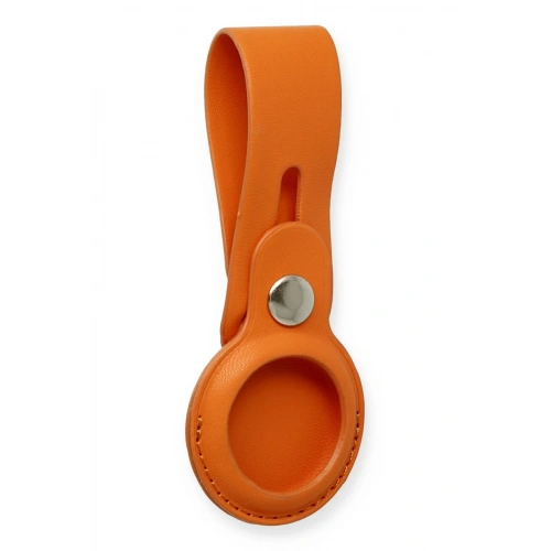 BFS  Airtag Askılı Deri Kılıf - Turuncu