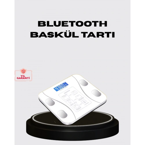 BFS Akıllı Dijital Baskül – Bluetooth Bağlantılı, 8 Ölçüm Verili, Akıllı Vücut Analiz Tartısı
