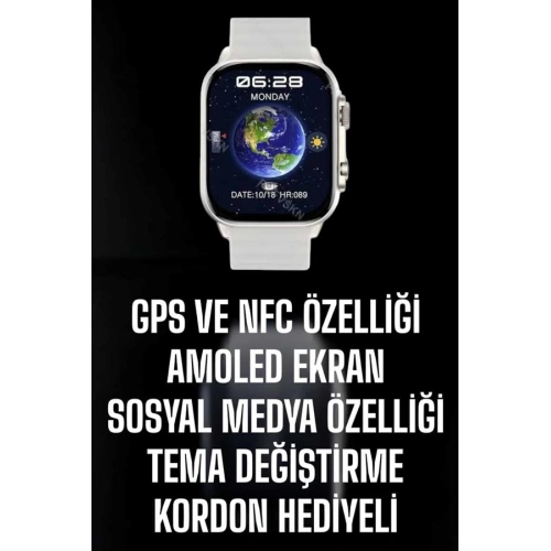 BFS Akıllı Saat Android ve İOS Uyumlu NFC Ve GPS Özelliği Arama Cevaplayan