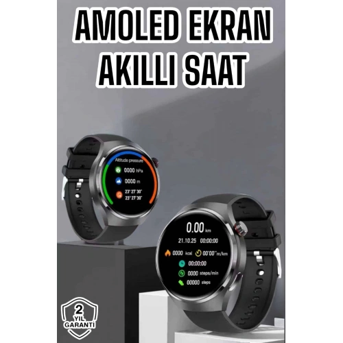 BFS Akıllı Saat Bluetooth Bağlantılı Amoled Ekran Uyku ve Sağlık Takibi