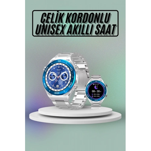 BFS Akıllı Saat Çelik Kordonlu Amoled Ekran Android ve İOS Uyumlu Çağrı Cevaplayabilen