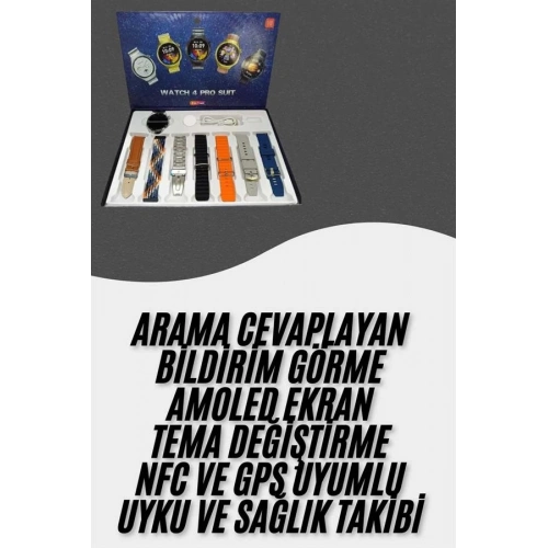 BFS Akıllı Saat Çoklu Kordon Seçenekli Dokunmatik Ekran Nabız Sensörlü