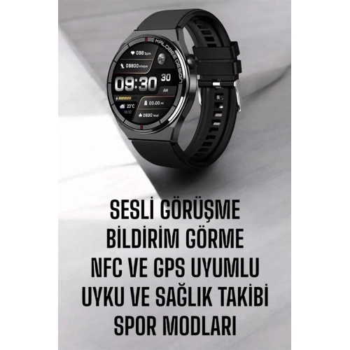 BFS Akıllı Saat Nabız Sensörlü Bildirim Görebilen Spor Modları GPS Takibi