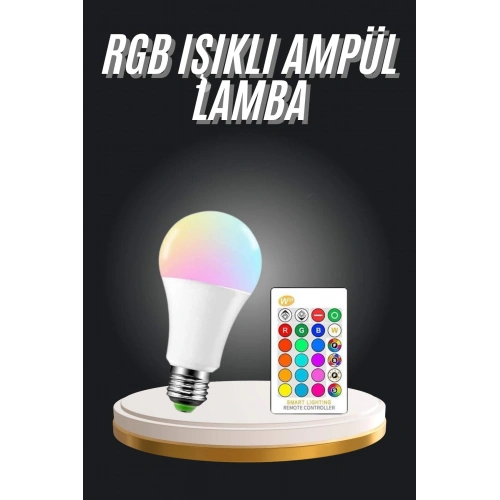 BFS Ambiyans Aydınlatma RGB Led Lamba Kumandalı Renk Değiştirebilen