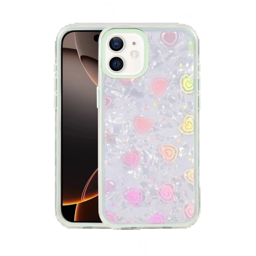 BFS Apple iPhone 11 Lumi Desenli Kapak - Yeşil