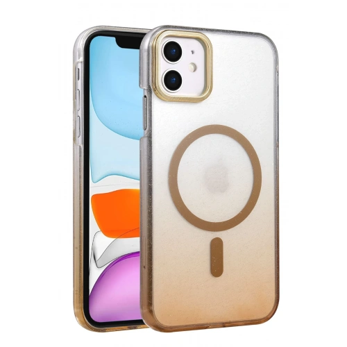 BFS Apple iPhone 12 Glossy Magsafe Kapak - Çöl Titanyum