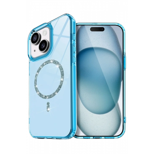 BFS  Apple iPhone 14 Live Diamond Magsafe Kapak - Mavi