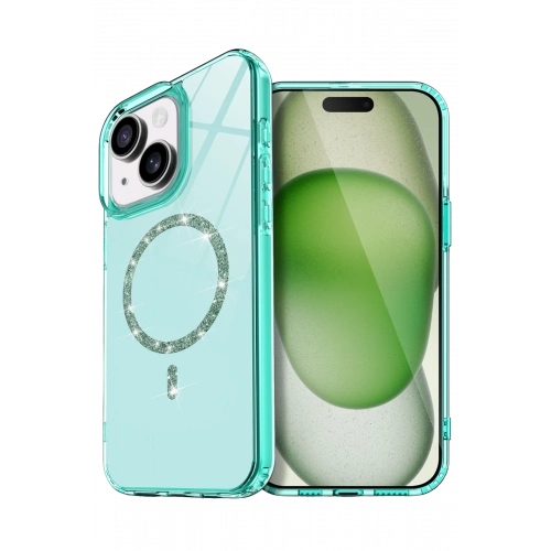 BFS  Apple iPhone 14 Live Diamond Magsafe Kapak - Yeşil