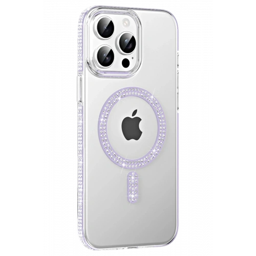 BFS  Apple iPhone 14 Pro Max Move Taşlı Magsafe Kapak - Lila