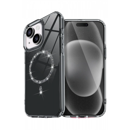 BFS  Apple iPhone 15 Live Diamond Magsafe Kapak - Siyah