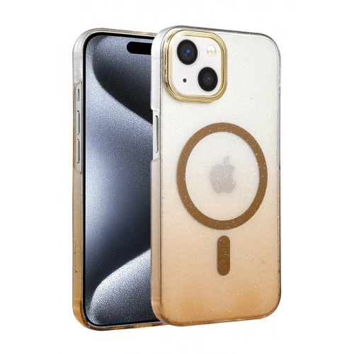 BFS Apple iPhone 15 Plus Glossy Magsafe Kapak - Çöl Titanyum