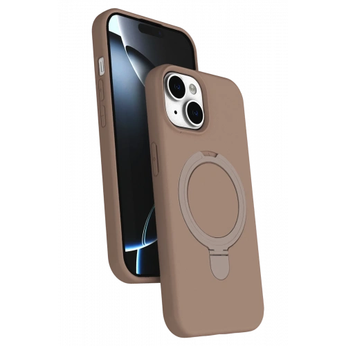 BFS  Apple iPhone 15 Plus Regal Magsafe Standlı Kapak - Çöl Titanyum