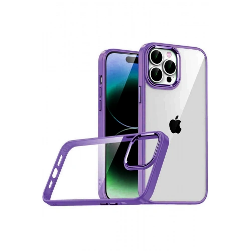 BFS  Apple iPhone 15 Pro Max  Lensli Silikon - Mor