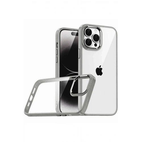 BFS  Apple iPhone 15 Pro Max  Lensli Silikon - Titan Gri