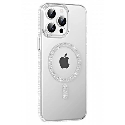 BFS  Apple iPhone 15 Pro Move Taşlı Magsafe Kapak - Natural Grey