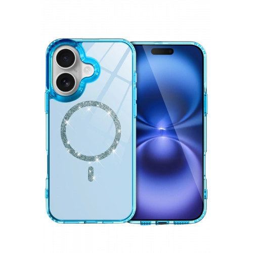 BFS  Apple iPhone 16 Live Diamond Magsafe Kapak - Mavi
