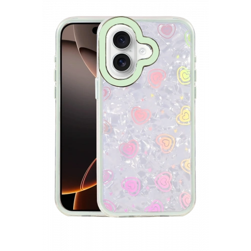 BFS  Apple iPhone 16 Lumi Desenli Kapak - Yeşil